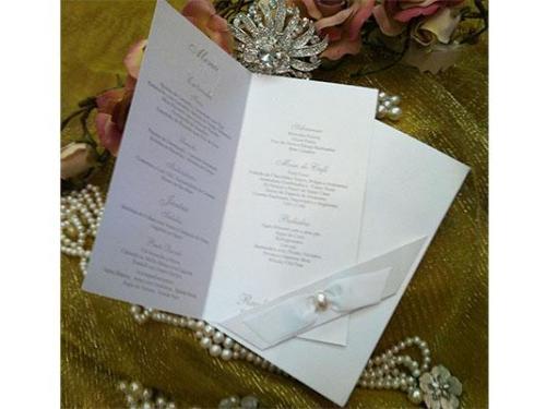 Capa para cardapio ou programação para cerimonia