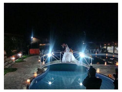 Mesa do bolo estilo rústico