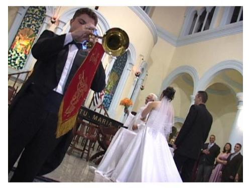 Clarim na entrada da noiva