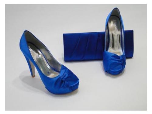 Retro cetim azul royal - r$239,00 e carteira r$119,00