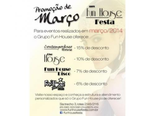 Na fun house a festa dos seus sonhos está ao seu alcance! aproveite os descontos especiais para o mês de março e traga a sua festa para o melhor espaço de eventos do distrito federal!