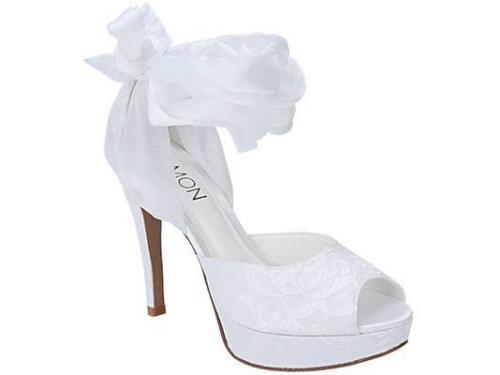 Sandália em renda e organza 
salto 9cms ou 11,5 cms