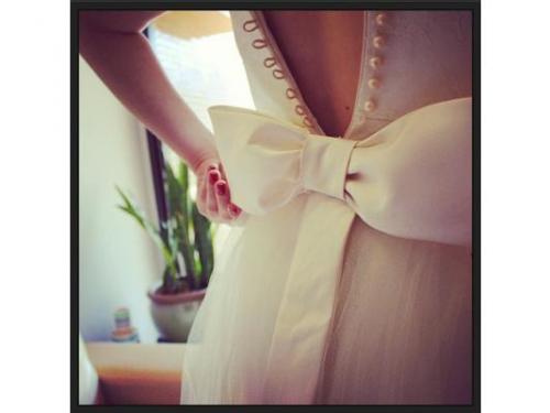 Vestidos em construção no atelier