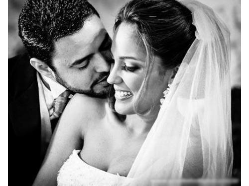 A alegria dos noivos é o sucesso do evento.