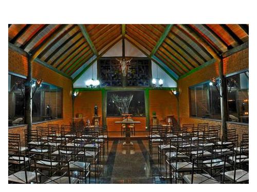 Espaço interno para a cerimônia de casamento