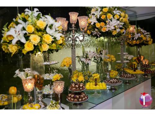 Decoração de casamento mesa do bolo