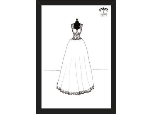 Seu vestido de noiva eternizado para você colocar na decoração de seu casamento.