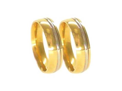 Par de alianças de ouro 18k