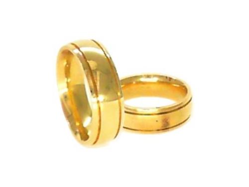 Par de alianças de ouro 18k