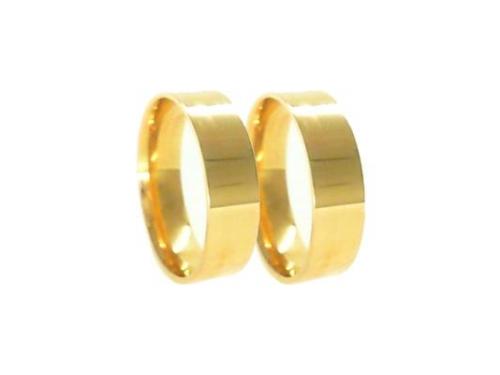 Par de alianças de ouro 18k