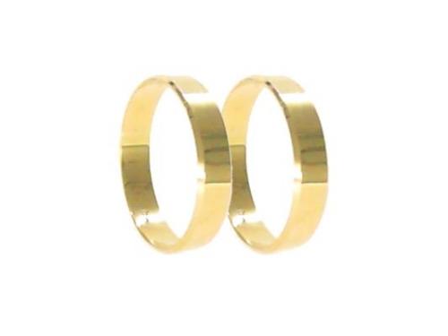 Par de alianças de ouro 18k
