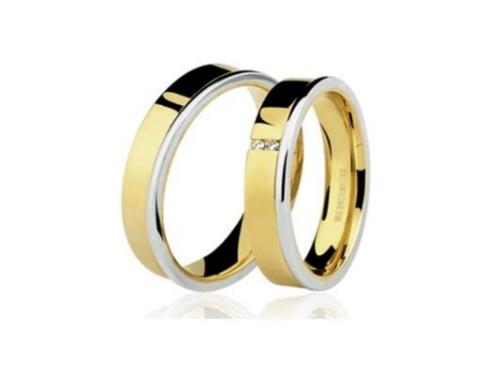 Par de alianças de ouro 18k