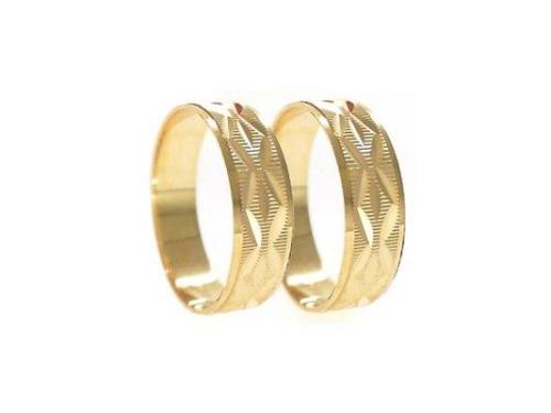 Par de alianças de ouro 18k