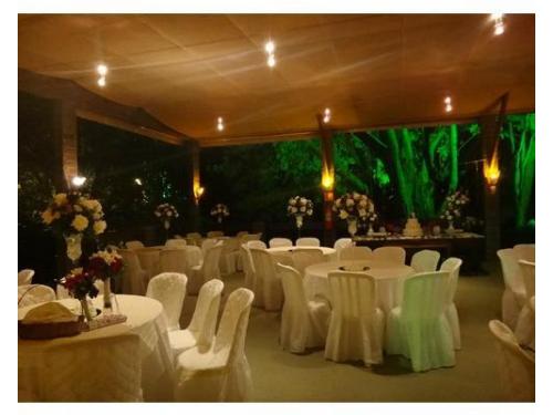Salão de festas decorado