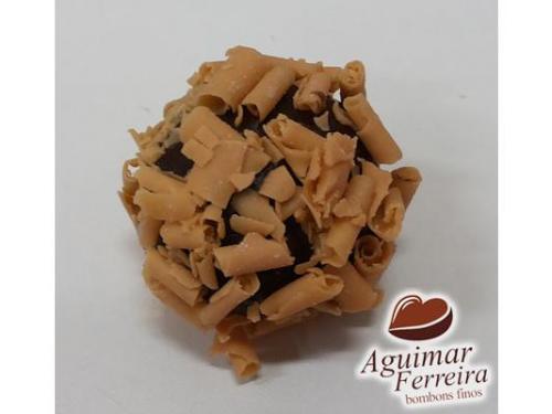 Brigadeiro gourmet com blosson belga caramelo