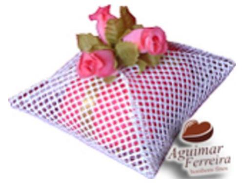 Bem casado embalagem com flores