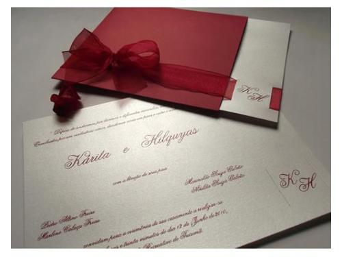 Lindos convites de casamento