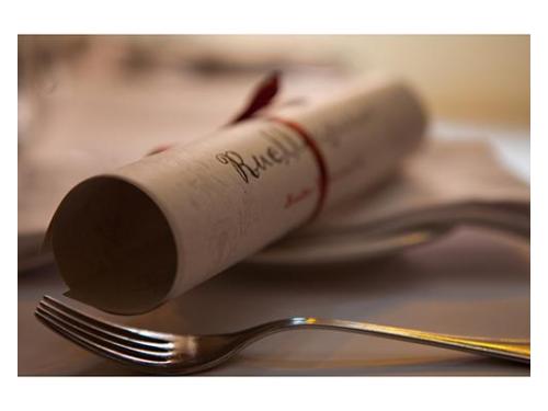 Detalhe do cardápio de casamento  ruella-vila olímpia