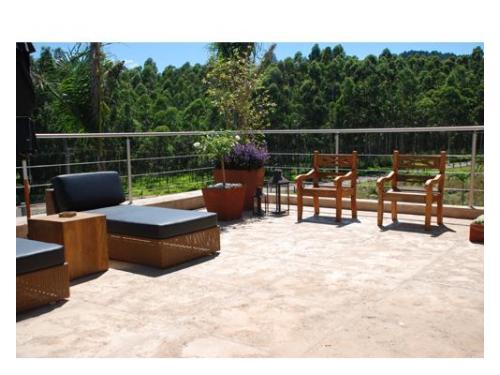 Varanda com vista decorada