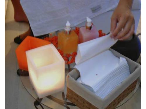 Higienização para as massagens