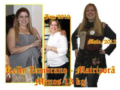 A kelly, continua com o programa mesmo perdendo 12kg, para manter a saúde e o bem estar.