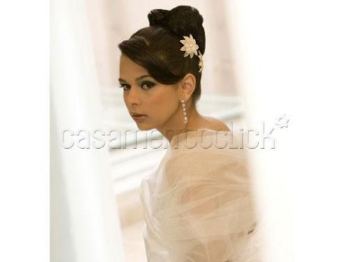 Penteado e maquiagem para noiva