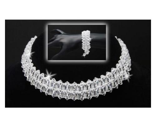 Conjunto gargantilha e bracelete esferas